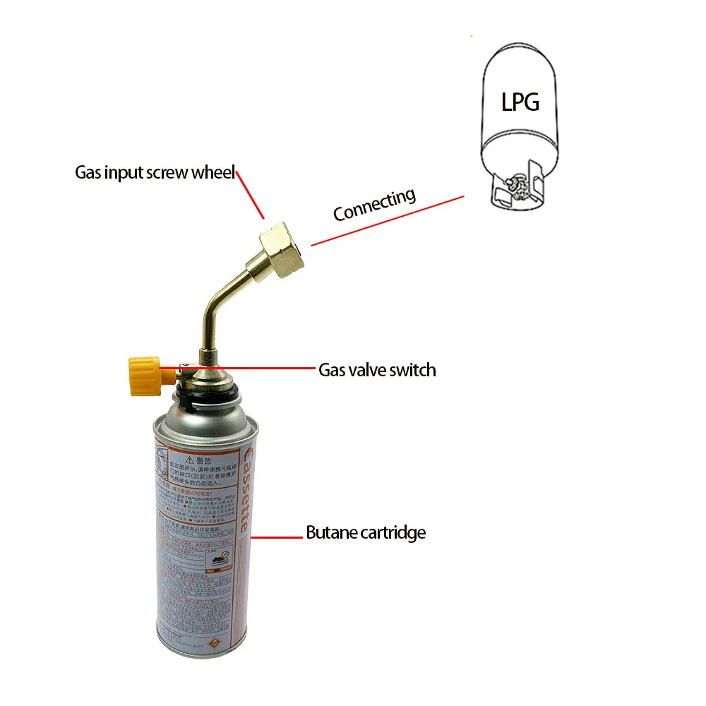 Camping Gas Tanks Refill Adapter Butane Cylinder Tank Refill Connector Picnic Gas Tanks Charging Valve Refill Direct Connector