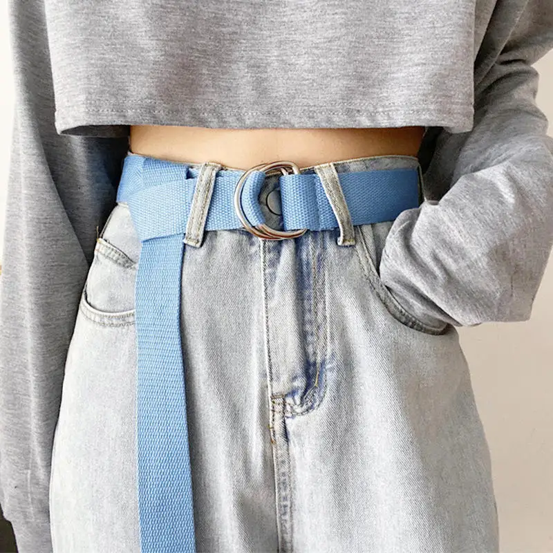 Men And Women Belt Universal Double Buckle Multifunctional Belts For Unisex Fashion No Punching Waistband Jeans Decoration