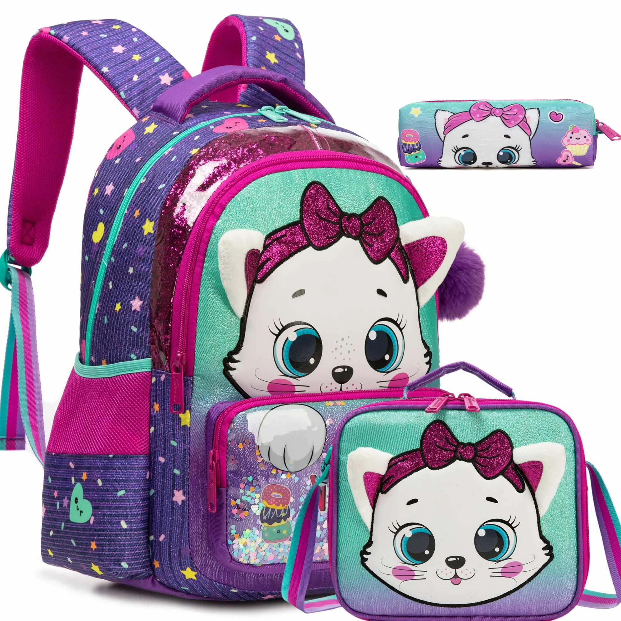 bunnyfly-juego-de-mochilas-escolares-para-ninas-linda-mochila-con-bolsa-termica-para-el-almuerzo-y-mochila-para-libros-ideal-para-estudiantes-de-primaria
