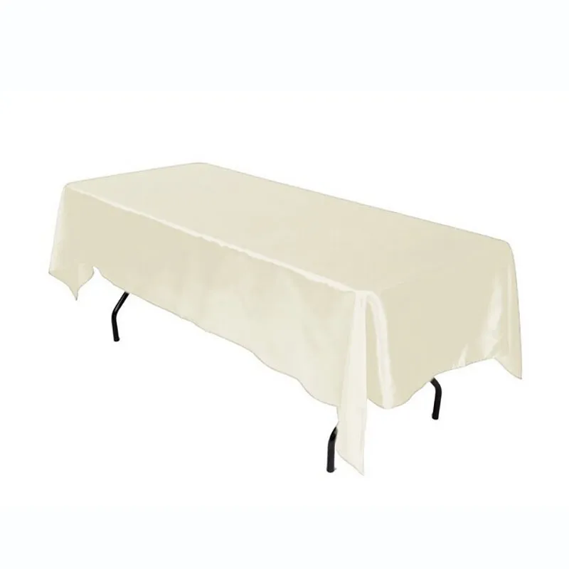 

2024 Solid color rectangular smooth tablecloth for hotel banquets and weddings