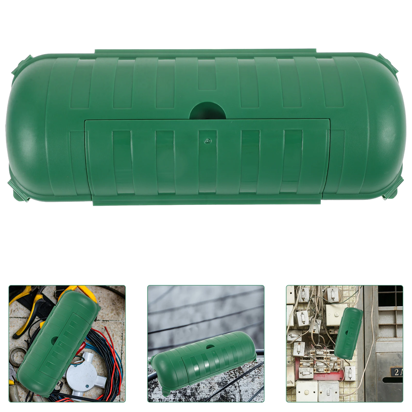 Outdoor Single Power Extension Cord Protector Green Weatherproof Junction Box Outdoor Cord Cover Cable Cover