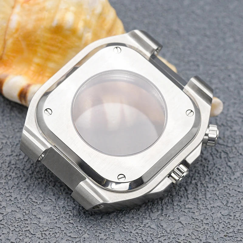 Square NH35 Case Fit Seiko NH35 NH36 7S 4R Movement Stainless Steel Watch Strap Waterproof Sapphire Crystal Back Diving Watch