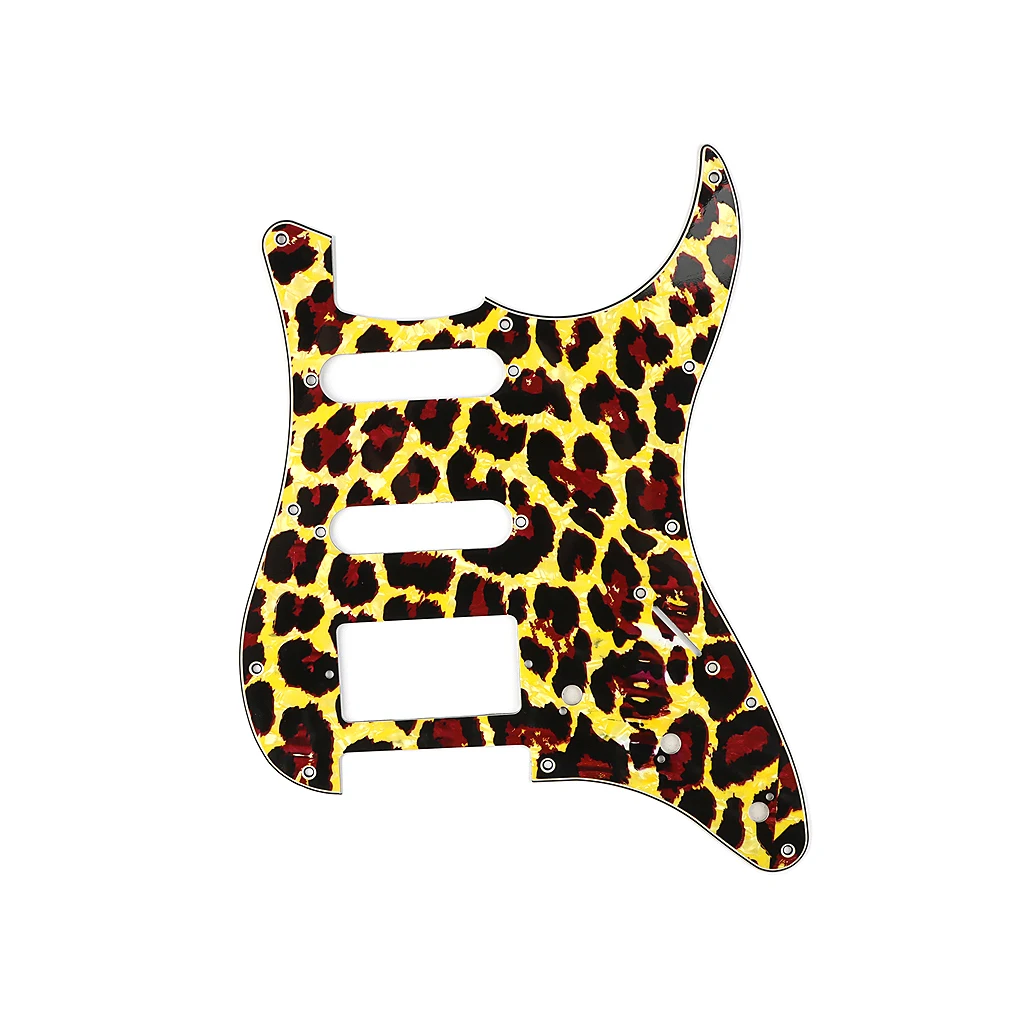 Yellow leopard print Guitar Pickguard  SSH    Guitar Accessories 1pcs