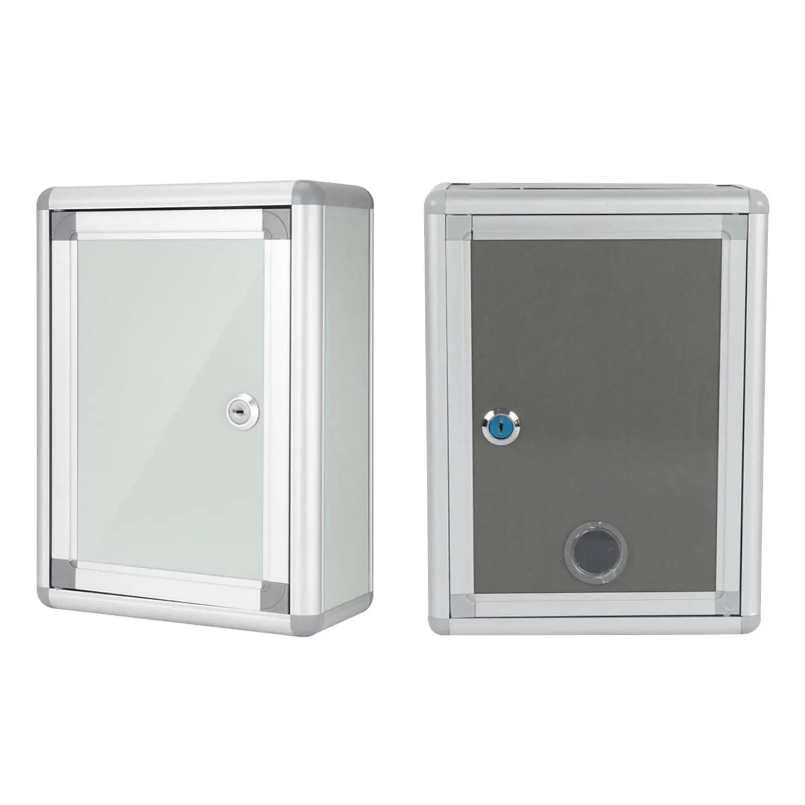 Stainless Steel Locking Mailbox Mail Newspaper Letterbox Suggestion Boxes