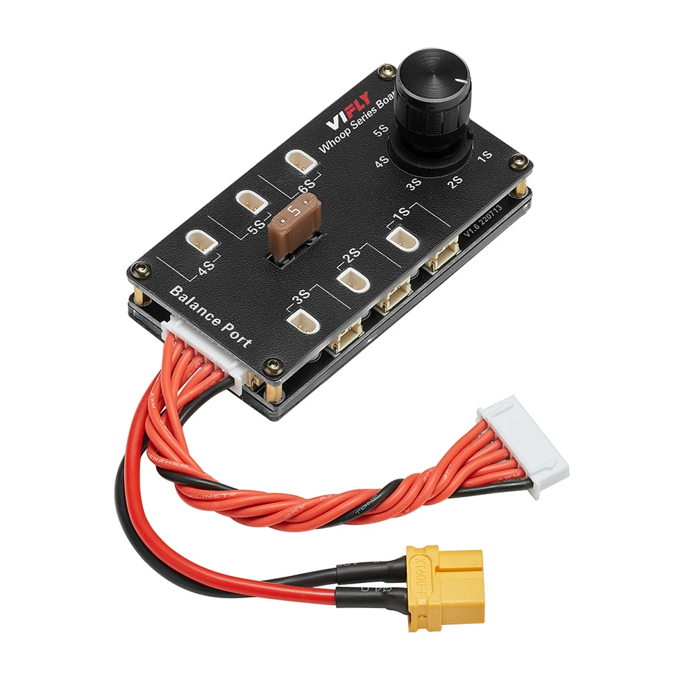 VIFLY Whoop Series Board Balance Charging Board 6 Port 1S LIPO Battery XT60 Input for PH2.0 BT2.0 / GNB27 1S FPV Tinywhoop