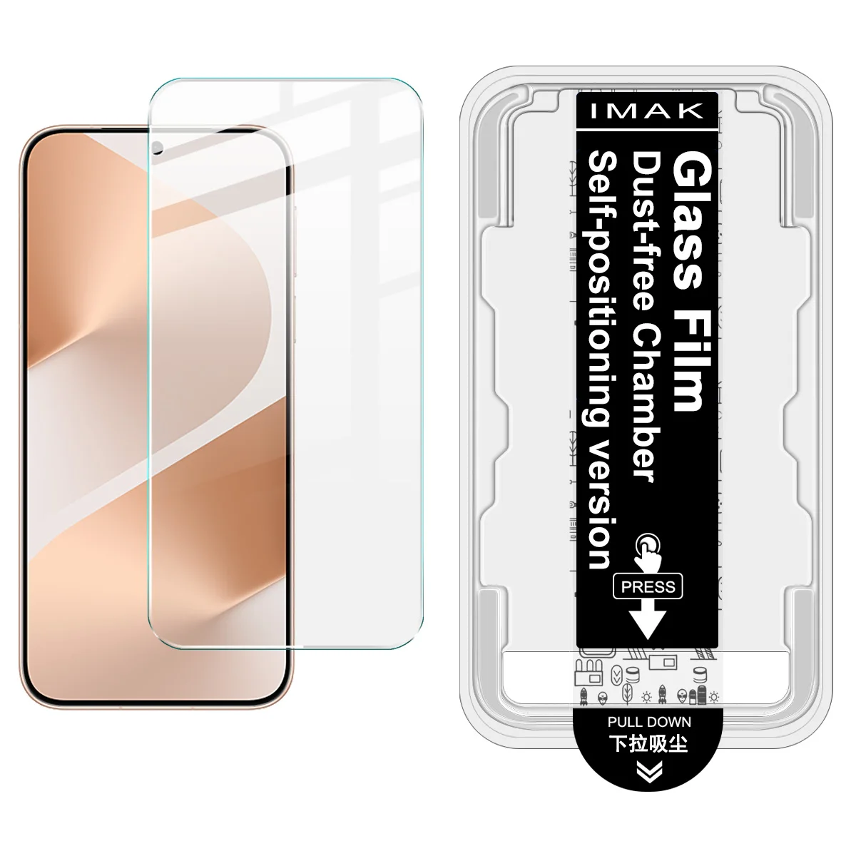 

IMAK H Tempered Glass for Huawei Pura 80 70 Mate 70 60 50 50E Film Chamber Locator