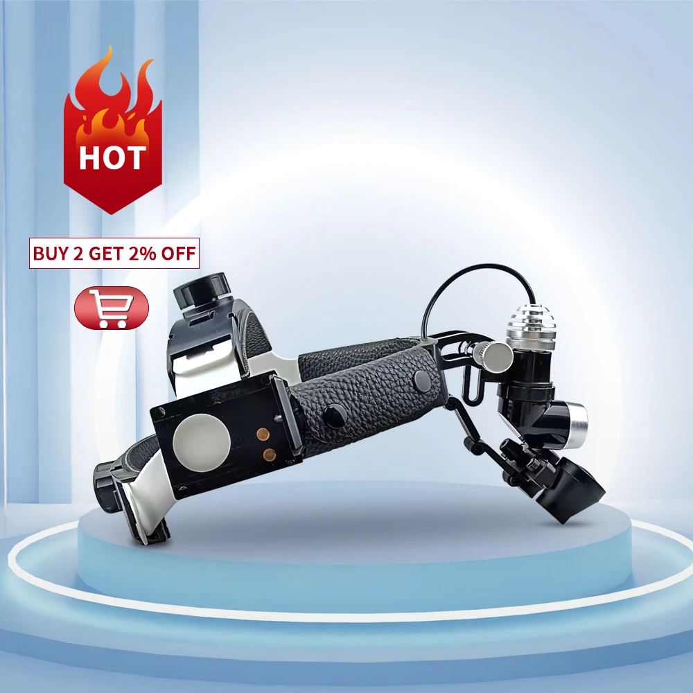 Dental Loupes X2.5,X3.5 Magnifier Head-mounted Surgical Headlights Binocular Dentistry Headlamp