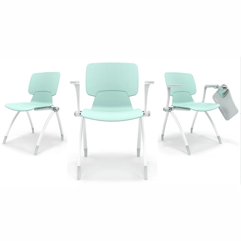 

Training chair, office meeting chair with writing board, plastic desk board