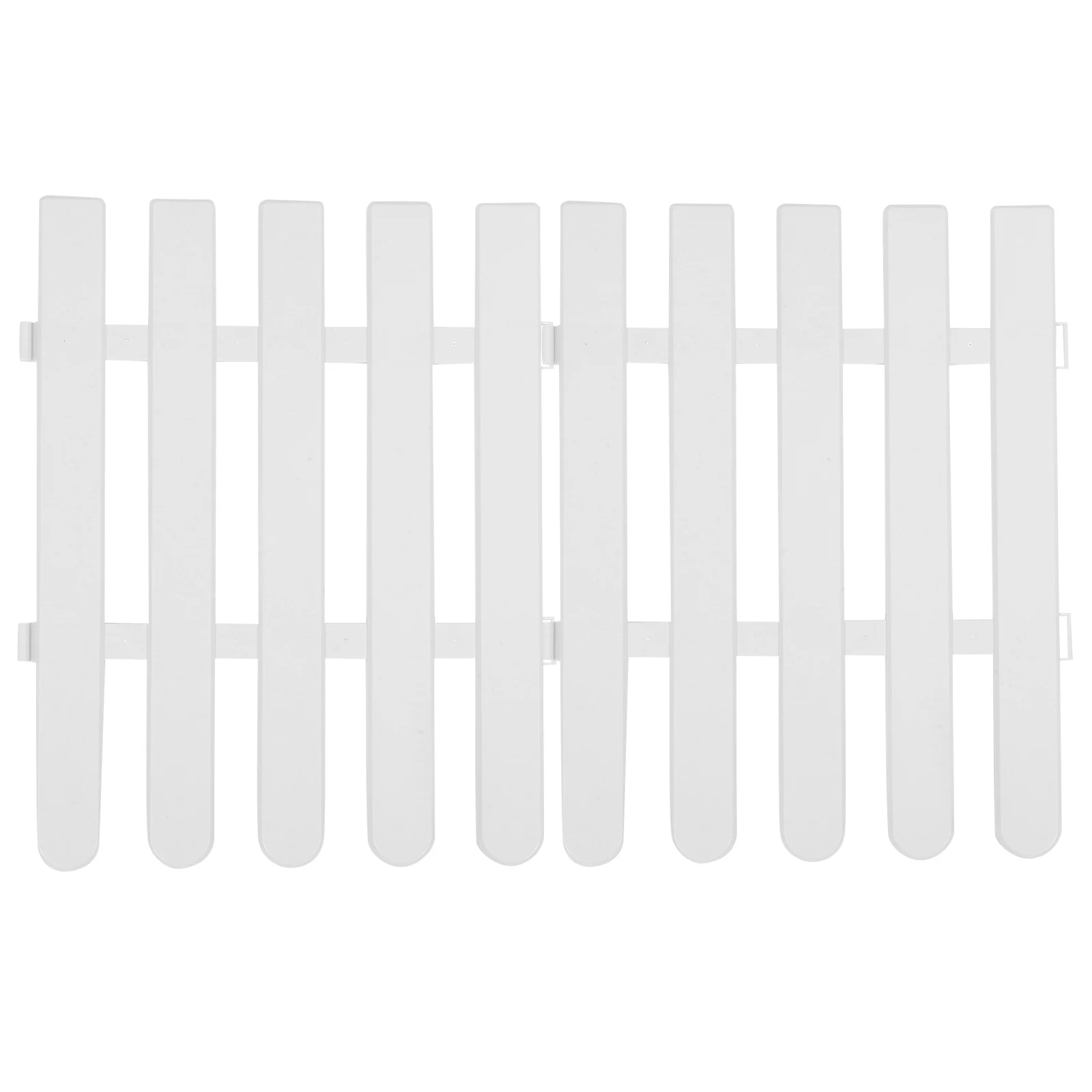 

2pcs White Pvc Fence Garden Lawn Edging Decorative Outdoor Fence Yard Border Reusable Fencing Pet Dog Rabbit Netting Pool Patio