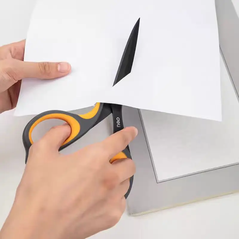DELI Soft Handle Scissors for Office & Home Use - Durable Sharp Handcraft Scissors for Crafting & Office Supplies