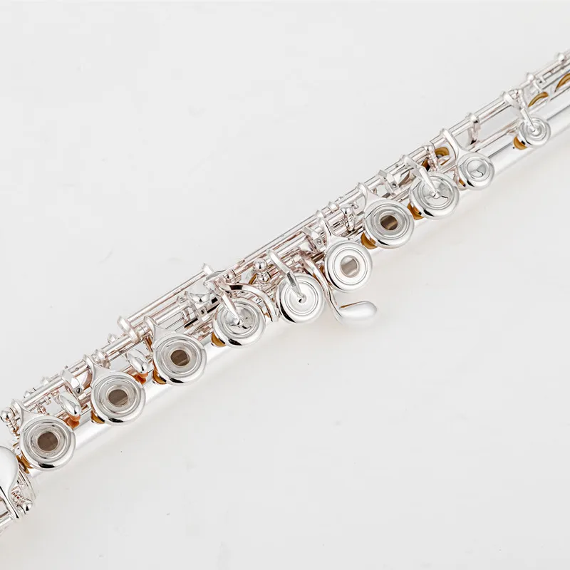 Top Muramats Professional Flute Cupronickel C Key 17 Open Hole Silver Plated with Case And Accessories Musical Instrument