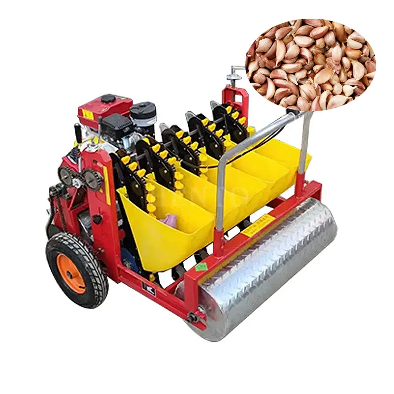 Full automatic oline agricultural garlic seeder machine/petrol engine garlic seeder planting machine