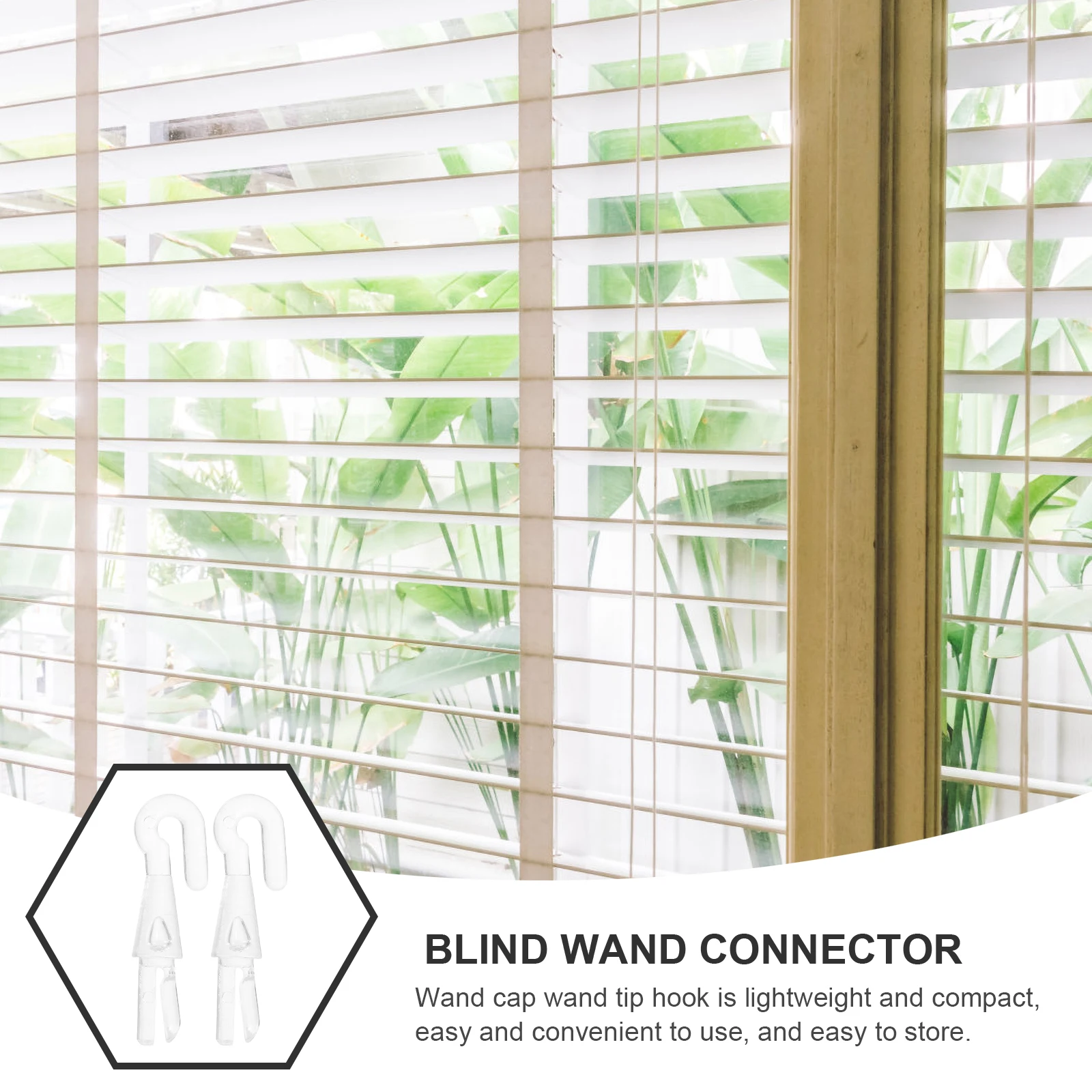 

6Pcs Window Blind Wand Hook Transparent Wand Tip Hook for Blinds Lightweight Compact Design for Easy Storage and Reuse