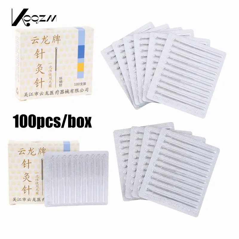 100pcs Cloud Dragon Acupuncture Needles Non-Needle-Tubing sterilization Package Version