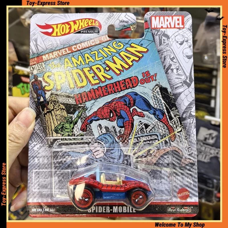 

Hot Wheels Car 1/64 Spider-Moblle Marvel Spider-Man Vehicle Model Hotwheels 1:64 Alloy Diecast Car Model Collectible Kids Toys