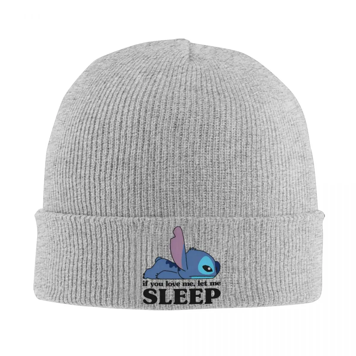 Lilo Stitch Sleepy Stitch Beanie Hats Bonnet Hats Female Male Street Y2K Kpop Knit Hat Autumn Winter Printed Elastic Caps