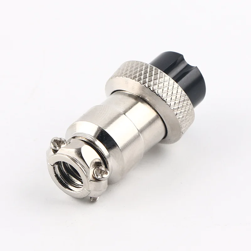 1set GX16 Nut Type Female Electrical Connector 3 Pin Circular Aviation Socket Plug Wire Panel Connector 12.44MM