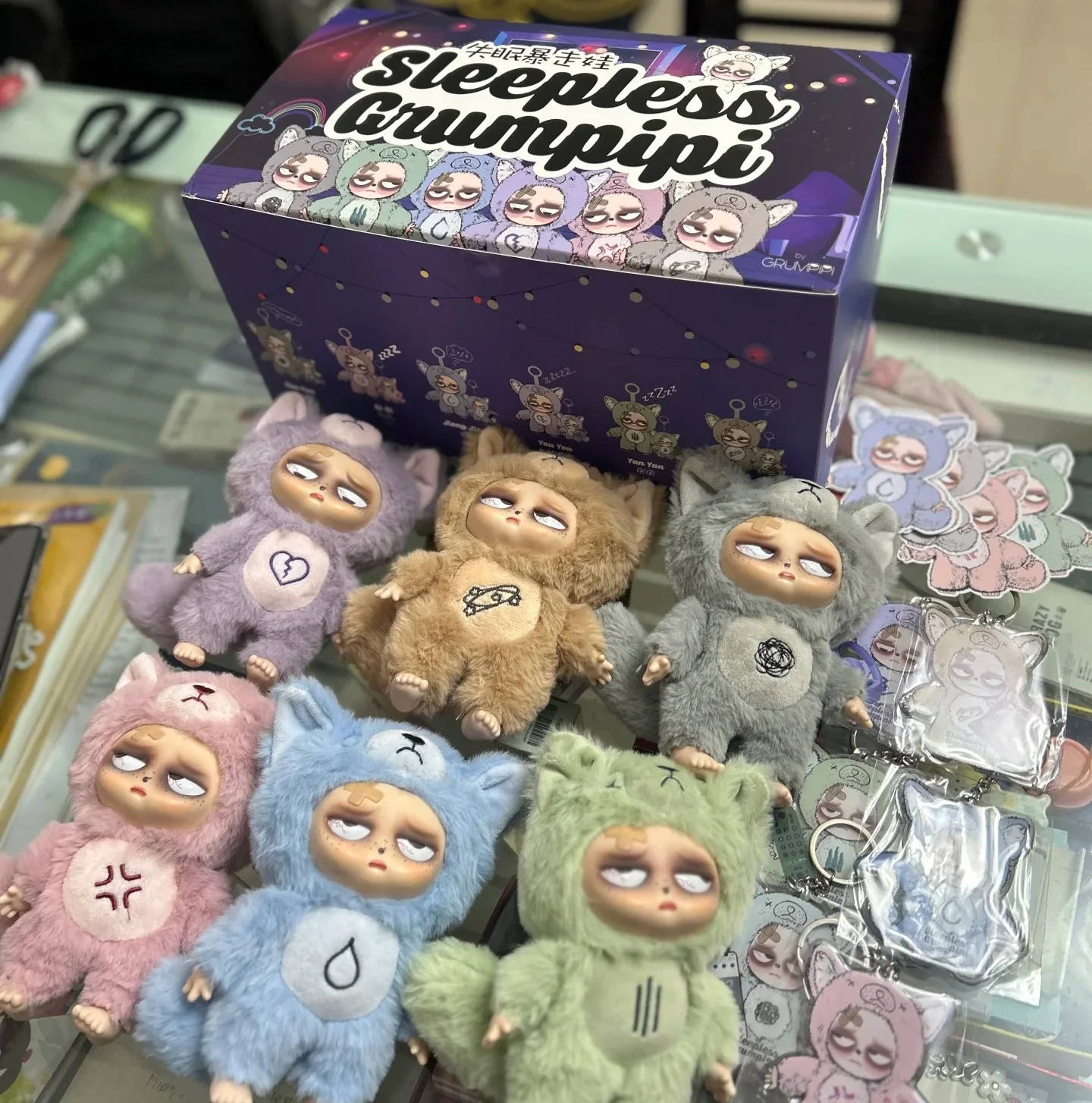 Kawaii Slepless Grumpipi دمية الفينيل لطيف ساحر عمل الشكل صندوق أعمى لعبة تحصيل سر هدية للأطفال والكبار