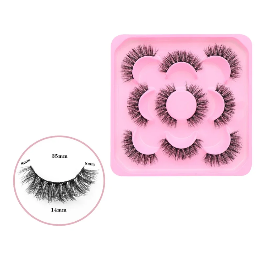 

False Eyelashes Wispy Lashes Natural Look Fake Eyelashes Cat Eye Lashes Faux Mink Fluffy Strip False Lashes Pack