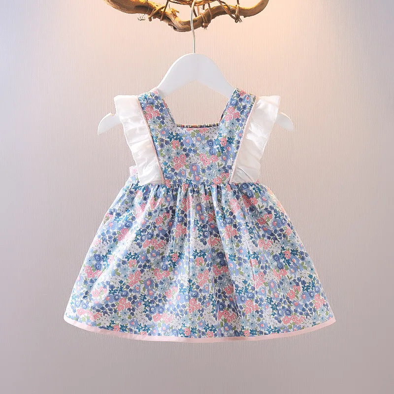 New Summer Baby Girl Dress Big Bow Infant Baby Girl Clothes Cute Print Sleeveless Newborn Infant Princess Dresses for Baby Girls