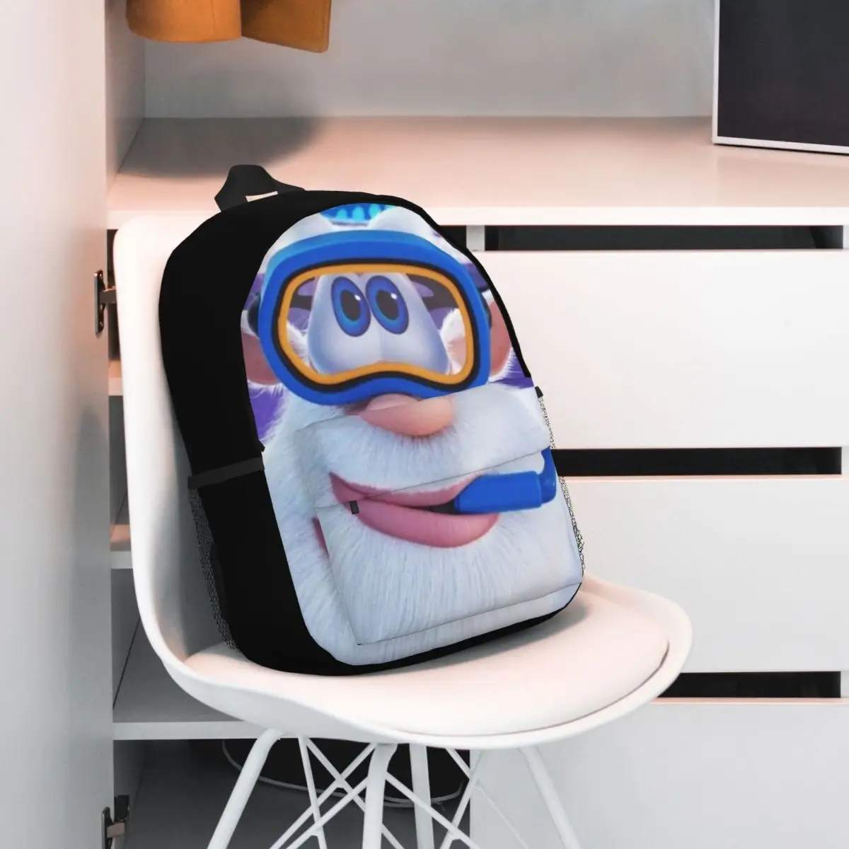 F-Fourbob-Booba para meninas meninos mochila de estudante de grande capacidade mochila leve à prova d'água de 15 polegadas