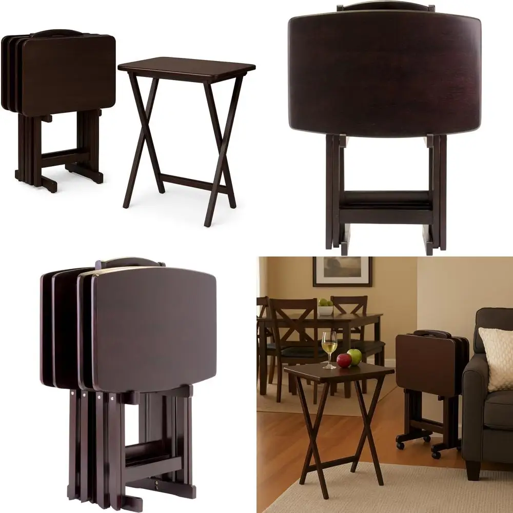 

Dylan 5-Piece Large Snack Table Set with Lacquered Wood Finish