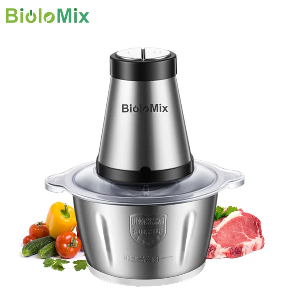 Stainless steel 2 Speeds 500W 2L big capacity Chopper Meat Grinder Household Mincer Food Processor