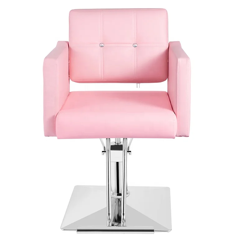 Großhandel Schönheitssalonmöbel Langlebiger rosa Stylingstuhl für Make-up Barbershop rosa Friseurstuhl zum Haarschneiden
