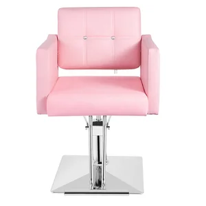 High Quality Modern Salon Furniture Sweet Style Beauty Barber Chair pink Leather Styling Chair for Women