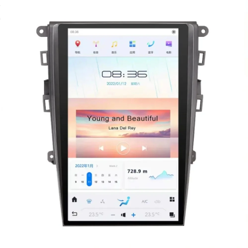 

13.6 Inch Vertical Screen Android For Ford Mondeo Fusion 2013-2021 Car Radio Multimedia Head Unit Player GPS Naviga Carplay 128G