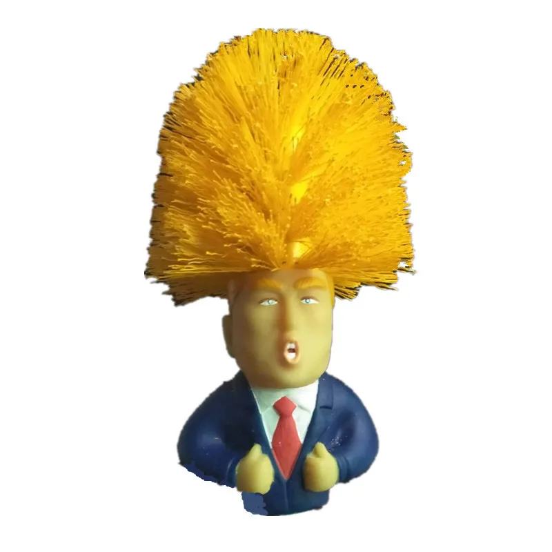 Cepillo de inodoro en forma de Trump, Nuevo limpiador de inodoro de plástico duradero para el hogar, limpieza de WC, Borstel, cepillos, Herramientas de limpieza