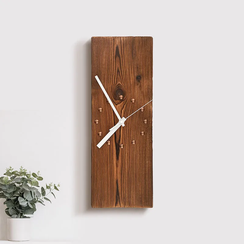 

Unique Digital Clock Wall Hanging Vintage Wood Design Wall Clocks Simplicity Originality Reloj De Pared Para Sala Home Furniture