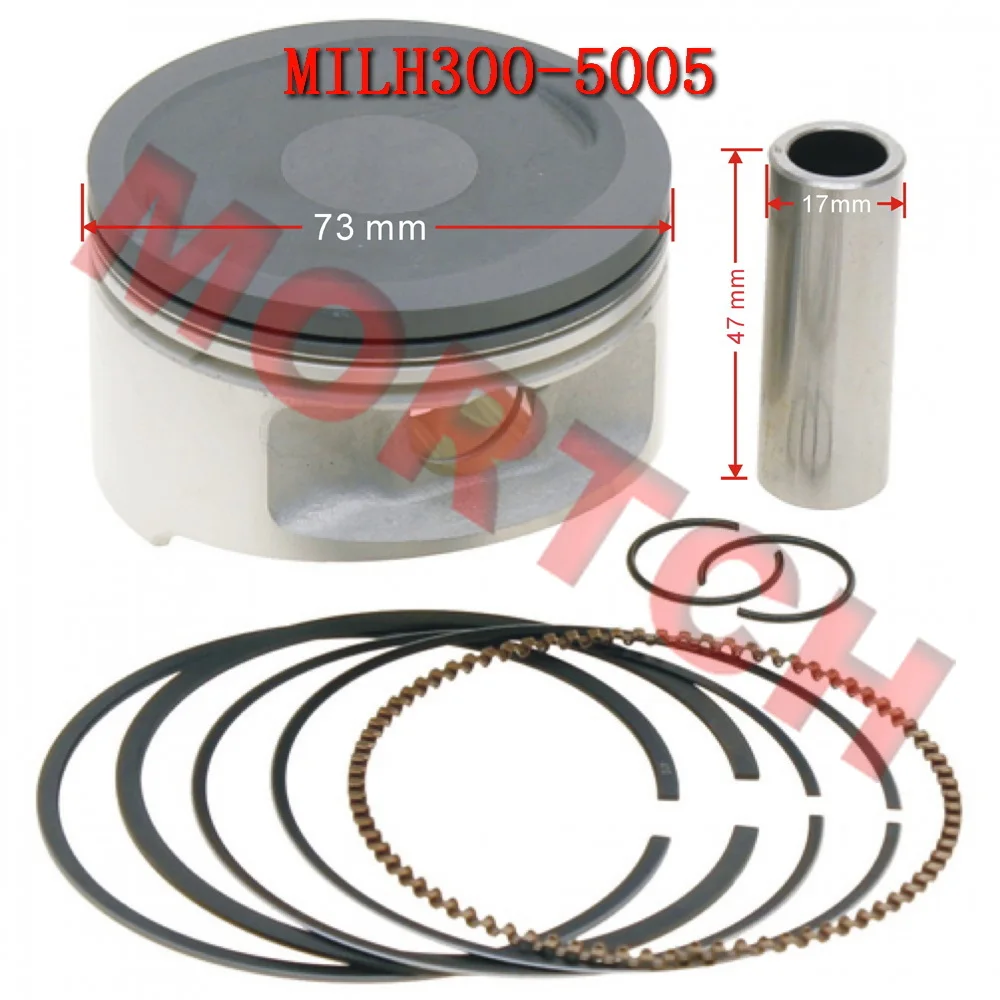 72.5mm Piston Ring Gasket Assy Fit For 300cc Engine Jinling JLA-931E Feishen Buyang FA-D300 H300 YP300 LINHAI LH300 LH173MN