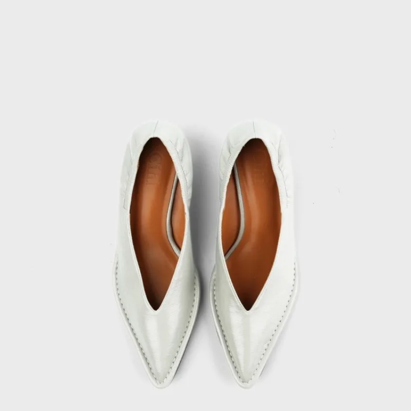 2025年新作 ポインテッドトゥ シングルシューズ レディース 夏新作 浅履き スリッポン スカートに合う スティレットヒール シューズ