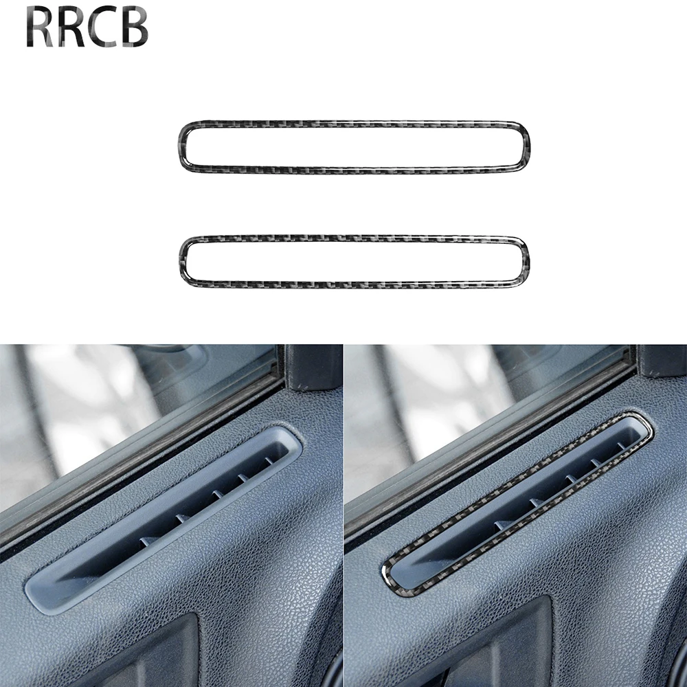

For Dodge Charger 2015-up Real Carbon Fiber Car Interior Decal Auto De-mist Air Outlet Vent Sticker Trim Strips Accessories LHD