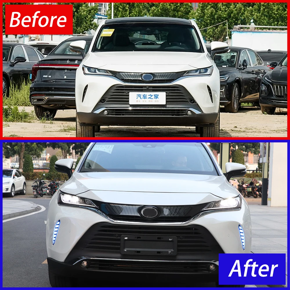 Lampu Mobil Untuk Toyota Harrie Venza 2021-2025 Upgrade Bumper Depan Lampu Kabut LED Lampu Siang Hari Berkualitas Tinggi Plug and Play