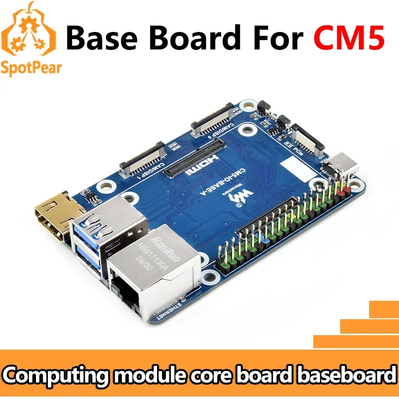 AeroPartsRaspberry Pi CM5 IO BASE A Mini Board A Base Development Platform Compute Module 5 IO Board Waveshare CM5-IO-BASE-A