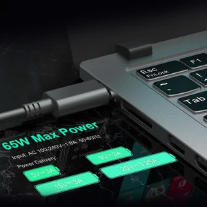 USB C, bộ chuyển đổi nguồn, 65W, loại C nhanh, Lenovo Thinkpad, HP, Chromebook, Yoga, Dell, Asus, Acer 10 Bộ điều hợp bán hàng chính cho Bộ sạc Notebook - 3