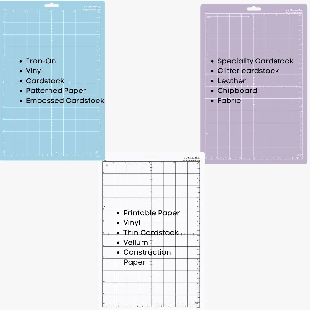 Tapete de corte de PVC de 8x12 pulgadas para silueta, papel artesanal, tablero de grabado artístico duradero multifuncional, almohadilla de costura