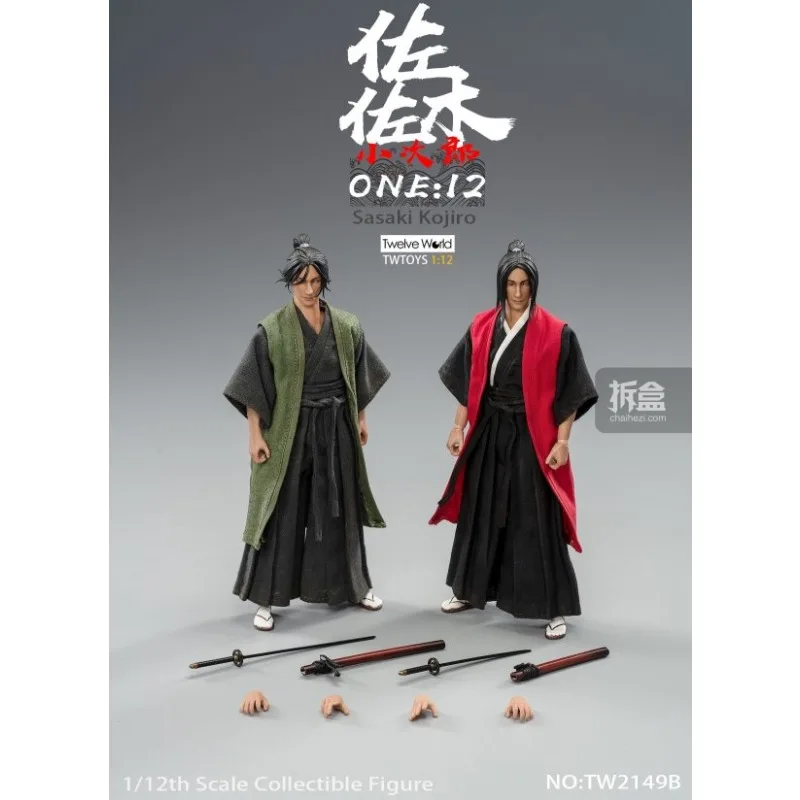 TWTOYS Original Sasaki Kojiro espadachín japonés 1/12 muñeca móvil soldado modelo de 6 pulgadas Toy Boy colección de regalo en Stock