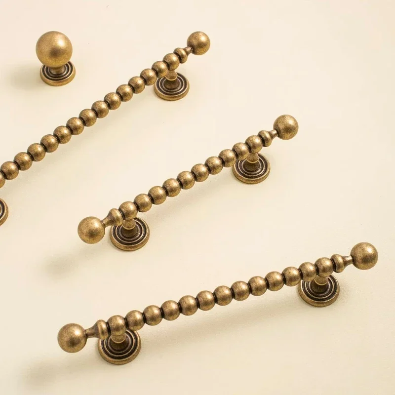 

Modern Small Round Ball Handle/Antique Bronze Shoe Cabinet Kitchen Solid Brass Wardrobe Drawer Door Knobs Furniture Handle T-bar