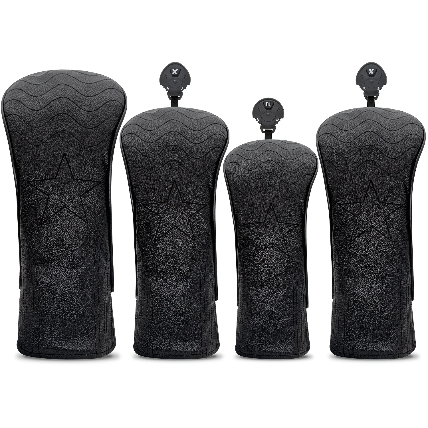Golf Club And Putter Head Covers Featuring a Classic Black Star Design - Built to Last with Multi-Layer Protection