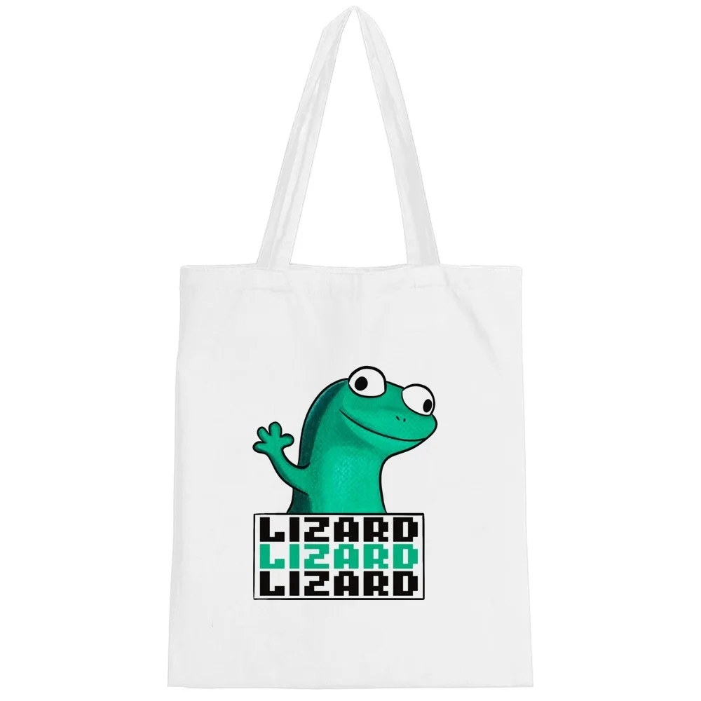 Lizard tote bag shopping einkaufstasche bolsas de tela torba na zakupy totebag femme