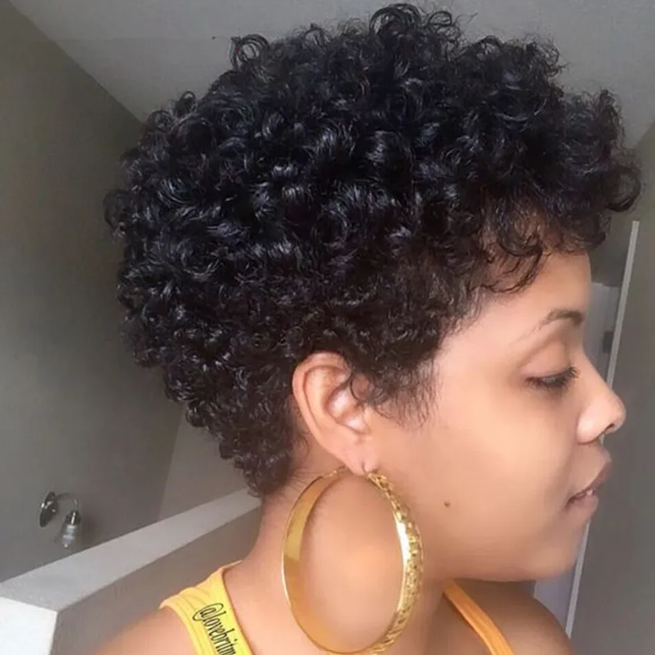 Brazilian Bouncy Curly Hair Extensions Human Hair Bundles 6inch Short Length Remy 100% Human Hair Bundles Short Curly for Women