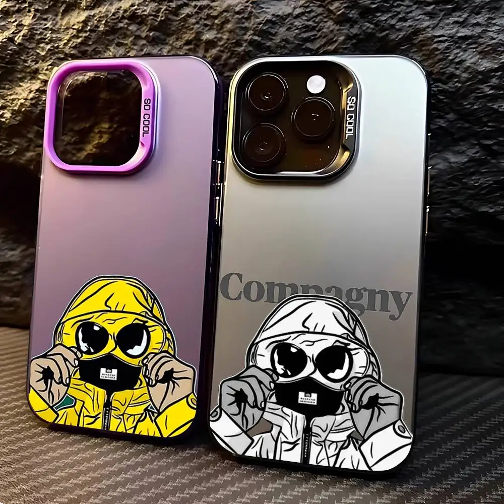 Coque de téléphone de marque IPhone 16 15 14 13 12 11 Pro Max X XR XSMAX 8 7 Plus, bonbon mat C-CP p-puals, coque arrière antichoc