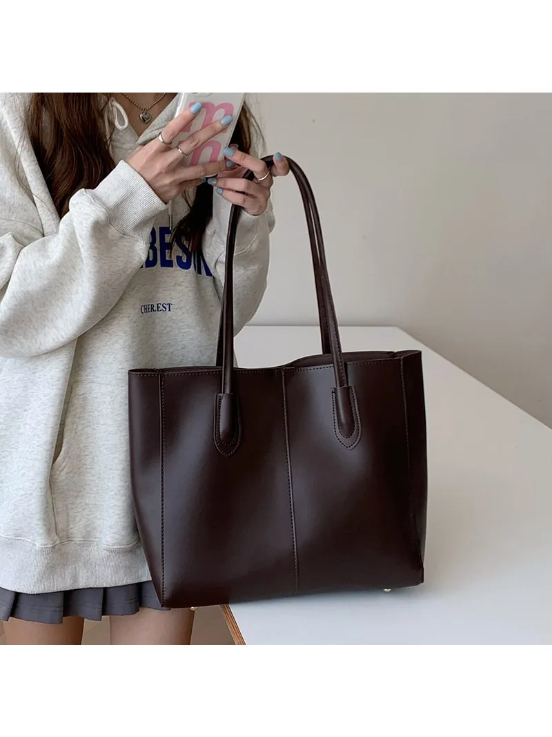 

Женская сумка-тоут в стиле ретро, дорожная сумка нового стиля, модная и универсальная большая вместительная сумка на одно плечо.