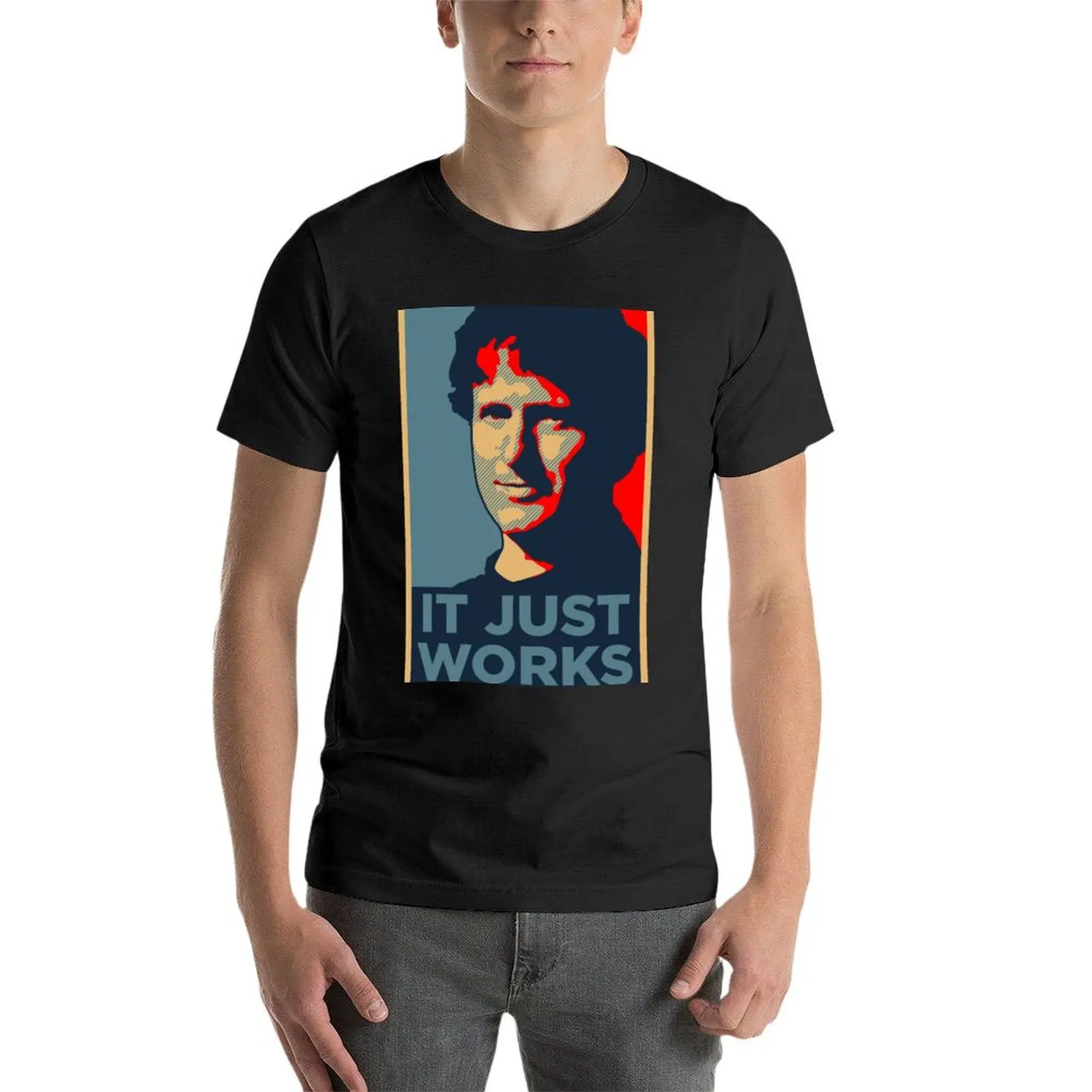 Todd Howard - It Just Works Poster T-Shirt Blouse plus sizes anime clothes Men's t-shirts