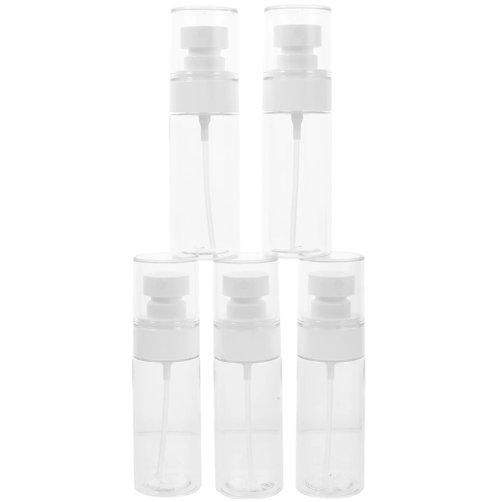 Ensemble de petites bouteilles de pulvérisation, 5 pièces, pulvérisateur de brume rechargeable de taille de voyage pour le visage, Toner pour cheveux, récipient liquide en plastique Portable
