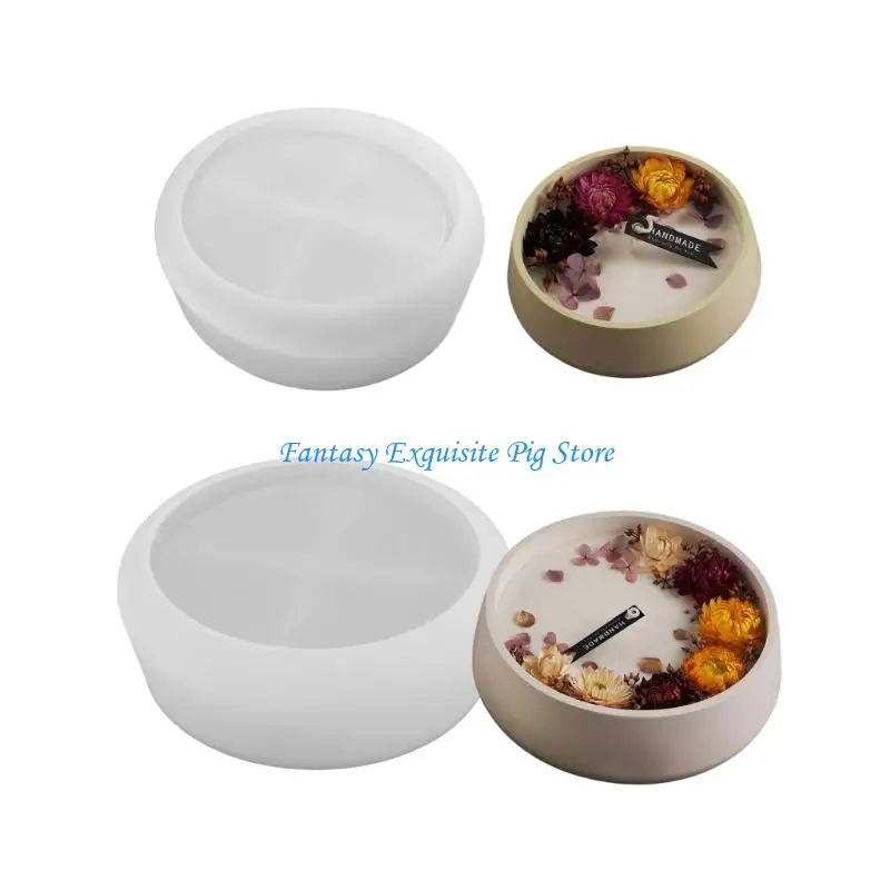 

HXBF Multipurpose Sturdy Silicone Mould for Resin Art Round Tray Craft Projects