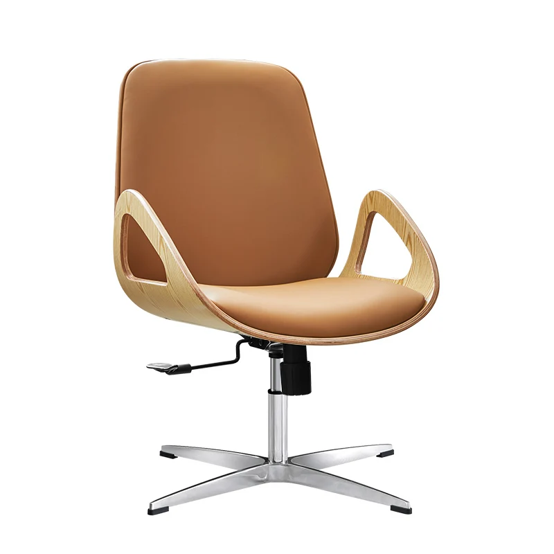 Chaise de Bureau Ergonomique en Cuir Confortable, Mobilier de Luxe